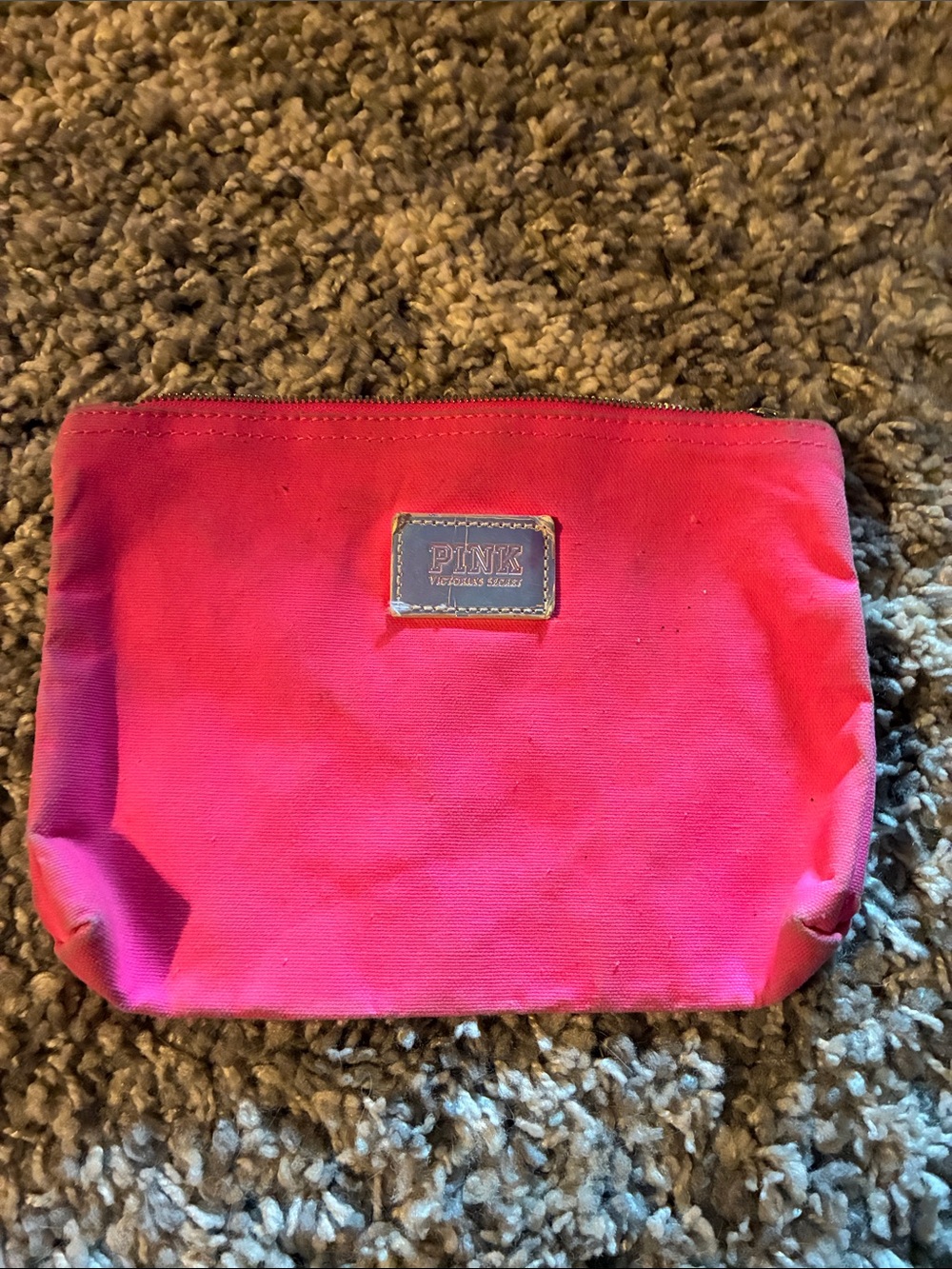 PINK Victoria's Secret Bright Pink Cosmetic Pouch